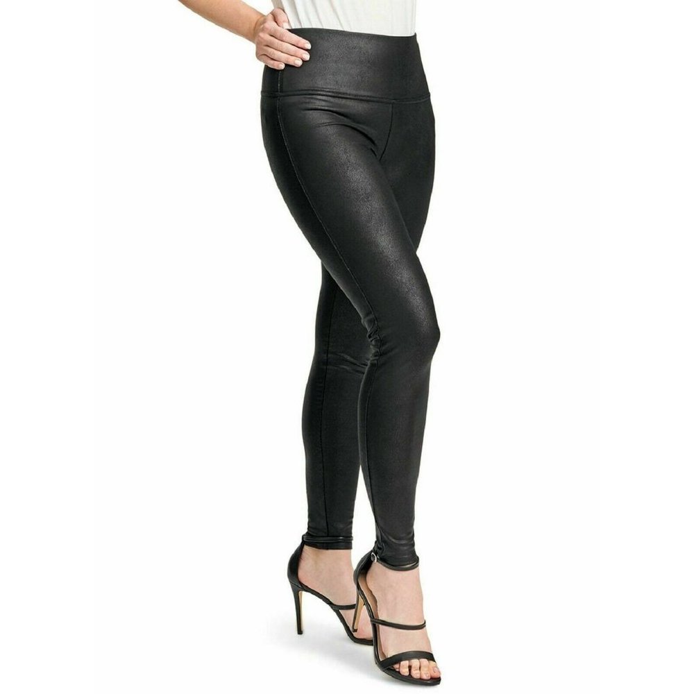 Seven7 Faux Leather Leggings Gunmetal Gray - Picture 2 of 9